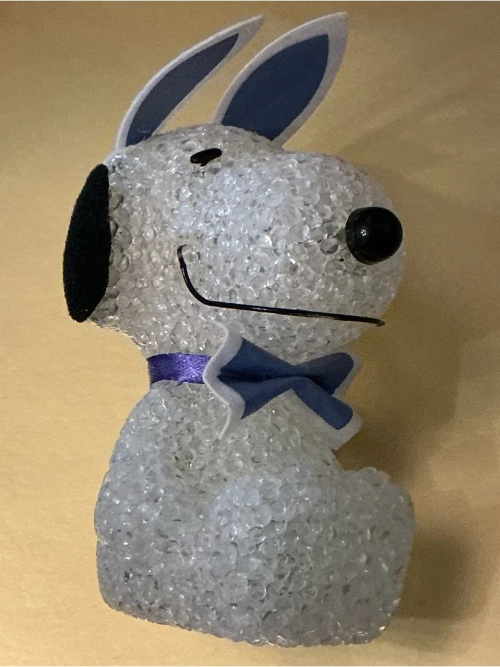 Bunny Ears Peanuts Snoopy Decorative Light Up Figurine